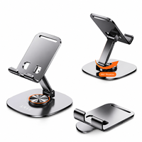 Support de téléphone flexible en métal réglable pour bureau et lit, support pliable rotatif à 360 degrés pour smartphones et tablettes Z2-1