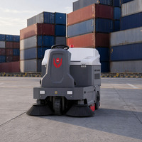 Balayeuse électrique autoportée CleanHorse M3 nouvelle génération pour l'hiver, batterie 48V/80AH, largeur de balayage 1400 mm, pour gravats routiers, débris de parking