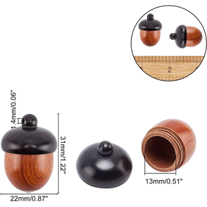 Ciondolo a Forma di Ghianda in Legno, Staccabile, in Legno di Cammello, Gioielli Natalizi per Bambini, Regalo Fai-da-Te per Creazione di Gioielli per Bambini - Product Image 2