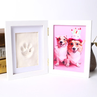 Offre Spéciale cadeau Chien ou Chat Empreinte de Patte Pet Souvenir Cadre Photo Avec Pet Clay Pawprint Imprint Kit Pet souvenirs