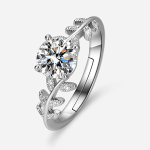 <span class=keywords><strong>Anello</strong></span> in Acciaio Inossidabile con <span class=keywords><strong>Diamante</strong></span> Scintillante, <span class=keywords><strong>Anello</strong></span> Aperto Regolabile con Zircone Simulato da <span class=keywords><strong>1</strong></span> <span class=keywords><strong>Carato</strong></span>, Gioiello da Matrimonio - Product Image 4
