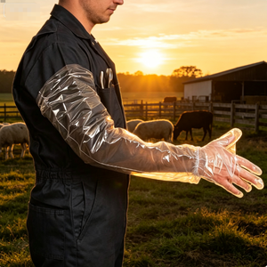 Guantes Desechables para Examen Veterinario <span class=keywords><strong>de</strong></span> Ganado Vacuno, Guantes <span class=keywords><strong>de</strong></span> PE para Veterinarios <span class=keywords><strong>de</strong></span> Granja, Cobertura Total del Brazo - Product Image 6