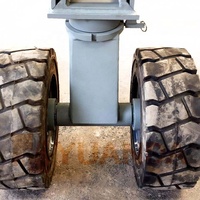 Roues pivotantes à double roulement pneumatique en caoutchouc pour conteneurs de transport maritime ISO, robustes, pour extérieur, 2, 3, 4, 5, 6, 7, 8 tonnes