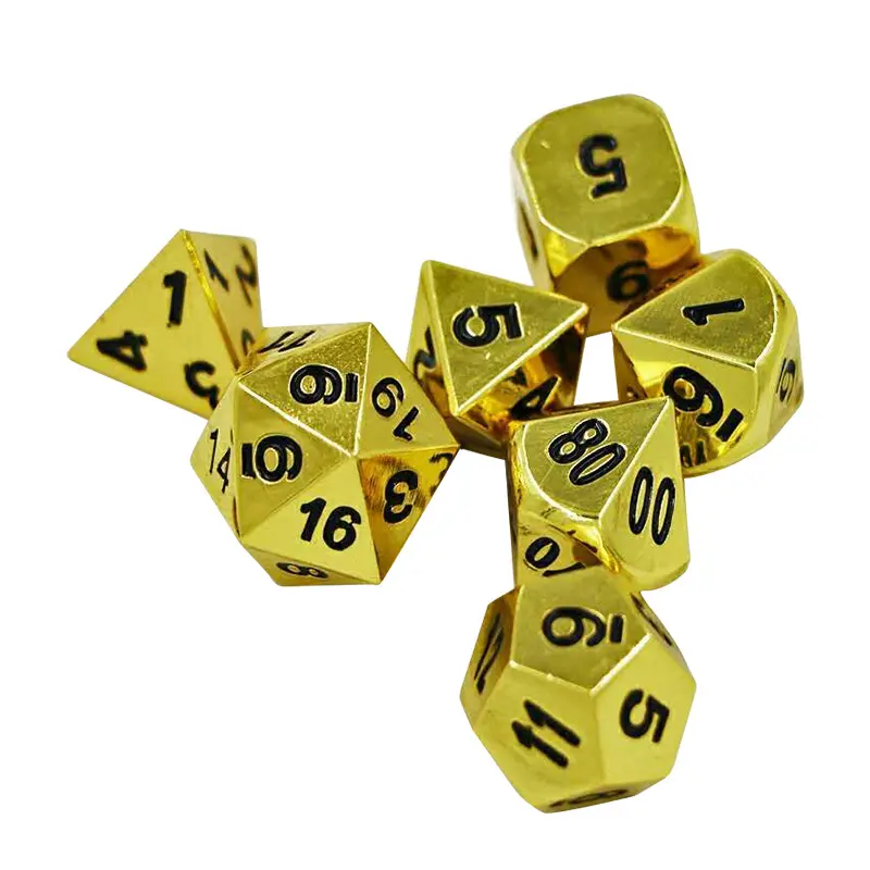 Fabrik großhandel individuell Bedruckte Tasche Box Rpg Spiel Dnd Metall Dice Polyhedral spielen metall dnd Würfel Set