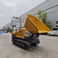 Hochwertiger 1,5-Tonnen Mini-Raupendumper mit Kipperfunktion, CE EURO5, Kubota-Motor und Gummiketten für die Landwirtschaft