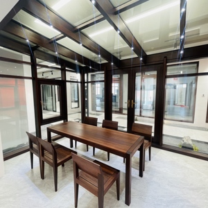 Moderno Marco de aleación de aluminio Sunroom techo de vidrio templado polígono inclinado <span class=keywords><strong>Solarium</strong></span> Conservatory para villas hoteles para jardines de invierno - Product Image 5