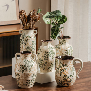 <span class=keywords><strong>Vase</strong></span> <span class=keywords><strong>en</strong></span> <span class=keywords><strong>porcelaine</strong></span> bleu et blanc rétro haut de gamme, nouveau style chinois, pour fleurs fraîches, culture aquatique, arrangement floral, <span class=keywords><strong>vase</strong></span> de table - Product Image 3
