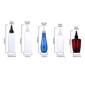 Botella de plástico de 100 ml con punta y tapa para permanente capilar, marca He Cheng, para envasar loción de permanente. - Product Image 4