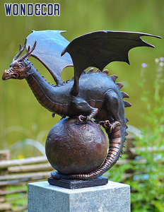Fontaine de jardin populaire en bronze en forme de <span class=keywords><strong>dragon</strong></span> sur sculpture de roche - Product Image 5