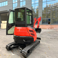 Livraison gratuite, mini-excavatrice Caterpillar Epa 2.5t, petite micro-excavatrice de 2500 kg avec cabine
