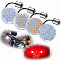Ampoule LED YD Motorcycle 1157 Switchback, panneau 48 SMD, blanc ambre, clignotant, étanche, lumière à baïonnette