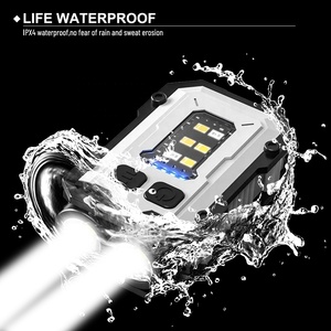 Asafee LED + COB túi móc chìa khóa đèn pin đa chức năng mini cắm trại cảnh báo đèn Flash Khẩn Cấp Đèn pin móc khóa - Product Image 4