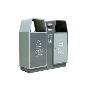 Contenedor de <span class=keywords><strong>Basura</strong></span> de Metal Galvanizado de 60L, Estilo Clásico, para Exteriores, Resistente al Agua, Ecológico y Robusto, con <span class=keywords><strong>Compartimentos</strong></span> - Product Image 1