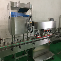 JIANFENG Capsuleuse à vis automatique pour petites bouteilles de boissons en verre Shampoing Sprays pour bouteilles rondes Machines de capsulage