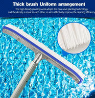 Brosse murale de luxe de 18 pouces avec dos en aluminium poli et poignée EZ Clip en forme de queue de poisson