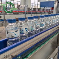 Equipo Automático para Llenado de Botellas de Agua con Capacidad Aumentada, de 0-2L, con Sistema de Soplado, Llenado y Tapado de PET, y Etiquetadora de Fusión en Caliente OPP