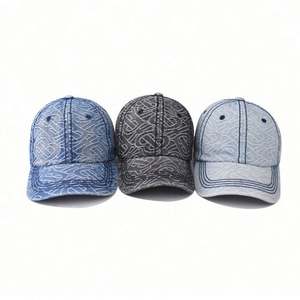 Gorra de Béisbol de Mezclilla Lavada con Diseño de Diamantes para Hombre y Mujer, Nueva Colección 2024, de Alta Calidad e Impermeable - Product Image 1