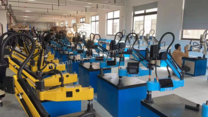 เครื่องต๊าปเกลียวแบบตั้งโต๊ะขนาดเล็ก CNC รุ่น M3-M12 แบบแมนนวล/เครื่องต๊าปเกลียวแบบแขนหมุนได้ 360 องศา พร้อมหน้าจอสัมผัสเซอร์โว - Product Image 6