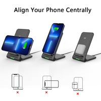 Chargeur sans fil magnétique rapide 15W à vente chaude, support de charge personnalisé avec logo, chargeur de téléphone portable PD, port Type-C, sortie 5V/1A, entrée 5V/2A