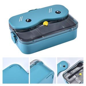 Boîte à lunch <span class=keywords><strong>Kawaii</strong></span> de conception de compartiment incluse Boîte de rangement de lunch en plastique d'acier inoxydable de qualité alimentaire Boîte à lunch Bento pour enfants - Product Image 3