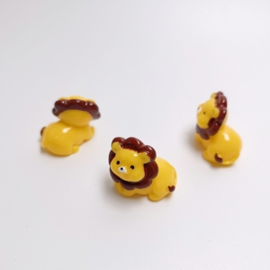 Nuove Creative 100 Pezzi/Sacchetto Miniature 3D in Resina a Forma di <span class=keywords><strong>Leone</strong></span>, Ornamenti Animali Cartoon per Paesaggi, Giardini delle Fate e Decorazioni per Torte - Product Image 3