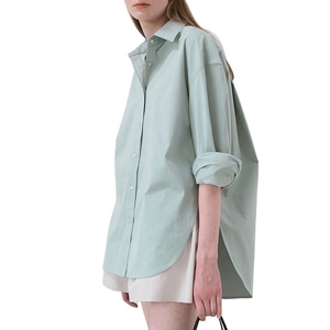 <span class=keywords><strong>Camicia</strong></span> e camicette da <span class=keywords><strong>donna</strong></span> di cotone di moda MANNI <span class=keywords><strong>camicia</strong></span> e camicette di cotone maniche lunghe su taglie nere - Product Image 5