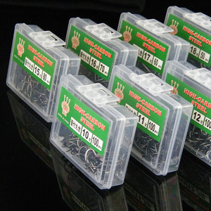 Hameçons Marusei n° 18 hameçons en acier à haute teneur en carbone, 100 pièces, pour la pêche en eau salée - Product Image 3