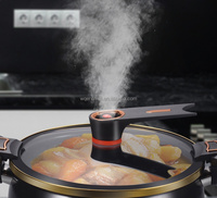 Autocuiseur en fonte émaillée 7L antiadhésif, poignée en acier inoxydable, couvercle en verre trempé, grande capacité, compatible gaz - Vente chaude