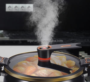 Venta caliente esmalte 7L antiadherente <span class=keywords><strong>olla</strong></span> a presión de hierro fundido agarre de mano de acero inoxidable tapa de vidrio templado para Cocina de Inducción - Product Image 3