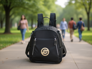 Zaino da donna in nylon di media capacità, impermeabile, con tracolla casual, per uso quotidiano, adatto a tutte le stagioni - Product Image 2