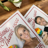 Porte-photo personnalisé pour cartes de remerciement de mariage, cadeau pour les mariés, souvenir de fête nuptiale, élégant, personnalisé, vente en gros