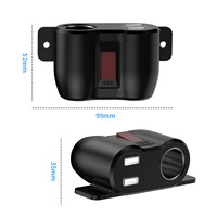 Chargeur rapide étanche 4,2 A pour moto, prise USB, adaptateur de système d'alimentation PC avec voltmètre LED et allume-cigare