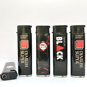 Encendedor electrónico de cigarrillos al por mayor Jet Flame Fire Slim cige rette encendedor personalizado a prueba de viento encendedor de gas de plástico - Product Image 2