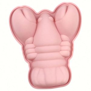 Moule de cuisson en silicone écologique à un seul trou pour homard, écrevisse, queue de sirène, forme animale, pour gâteaux DIY à la maison, OEM/ODM - Product Image 3