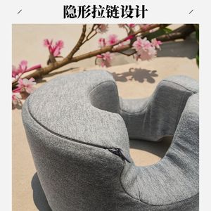 U-Shaped Travel Neck Pillow <b>Light</b> Gray Portable 28x26x14cm For Outdoor <b>Sleep</b> Beauty Salon Use - Product Image 5