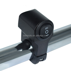 อุปกรณ์เสริมจักรยานไฟฟ้าอลูมิเนียมอัลลอยด์ไฟหน้า ON/OFF 2 สายสีดำกันน้ำ 12V สวิตช์ไฟเลี้ยวรถจักรยานยนต์ - Product Image 3