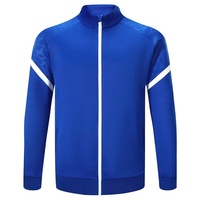 Nouvel ensemble de survêtement de football unisexe à fermeture éclair intégrale pour adultes, tenue d'équipe d'hiver à col montant et manches longues 100 % polyester