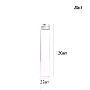 Tubes en verre pour voyage et affichage de taille personnalisée résistants aux enfants avec couvercles à vis - Product Image 3