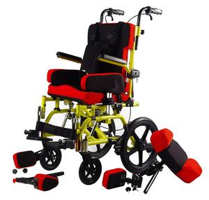 Fauteuil roulant pédiatrique en aluminium Fauteuil roulant pour enfants avec accoudoir rabattable Tapis en PU équipement de réadaptation - Product Image 3