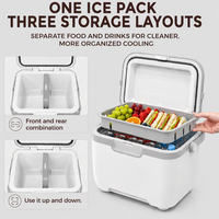 Ensemble de glacières portables 9L 15L en PP de qualité alimentaire, isolation en mousse PU, pour le stockage de boissons, étanches, avec loquet, fournisseur personnalisé