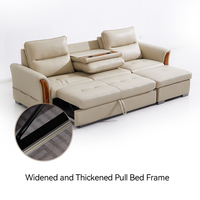 Canapé-lit sectionnel moderne avec fauteuil inclinable électrique et matelas escamotable, canapé multifonctionnel à mouvement électrique pour salon