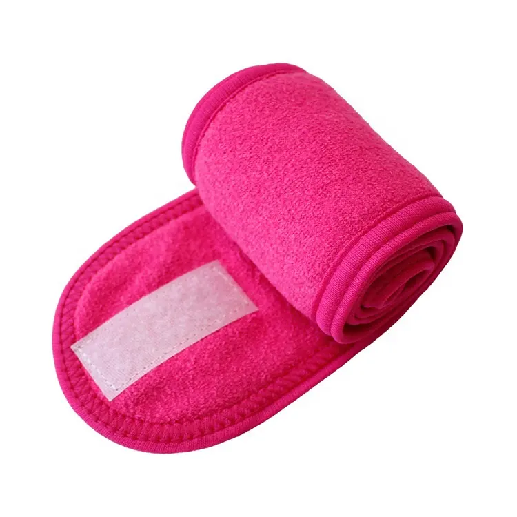 Fascia per il viso per il trucco Spa per il bagno Wrap di spugna fascia sportiva elasticizzata asciugamano con nastro magico