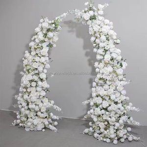 GOG009 Vente en gros déco mariage <span class=keywords><strong>marine</strong></span> <span class=keywords><strong>bleu</strong></span> royal violet soie artificielle arc floral or <span class=keywords><strong>rose</strong></span> suspendus boules de fleurs paquet - Product Image 6