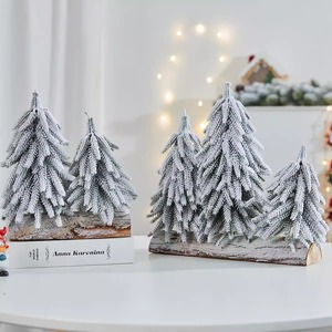 Mini <span class=keywords><strong>sapin</strong></span> de Noël en PE, décoration de table pour fenêtre ou maison, effet neige tombante - Product Image 3