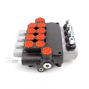 Vanne directionnelle monobloc manuelle à 4 bobines pour pièces de machines de construction P80-G34-G12 vente en gros et P80-G34-G12 OEM - Product Image 1