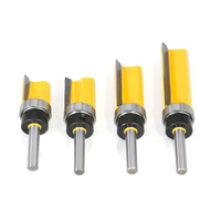 Brocas de Fresado de Carburo de Tungsteno de 6 mm y 1/4 de Pulgada para Trabajar la Madera, Brocas de Fresado de Patrones con Rodamiento
