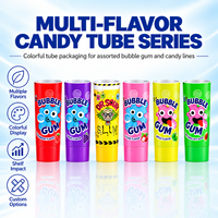 Tube d'emballage personnalisé pour chewing-gum, cylindre en aluminium et plastique avec bouchon à vis, impression UV, diamètre 12,7-35 mm
