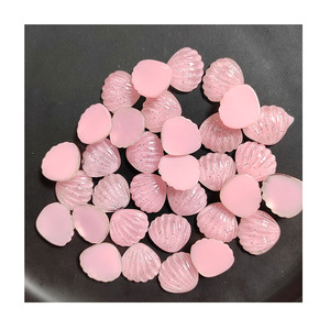 Concha de mar brillante de resina, cabujón plano en miniatura con reverso plano para piezas decorativas DIY, accesorios para manualidades - Product Image 2