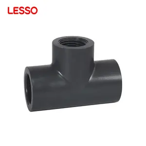 Bán sỉ 1 4 tee 3way ống phù hợp-LESSO tiêu chuẩn ASTM PVC SCH 80 Lịch Trình 80 phụ kiện Tee Với Chủ Đề