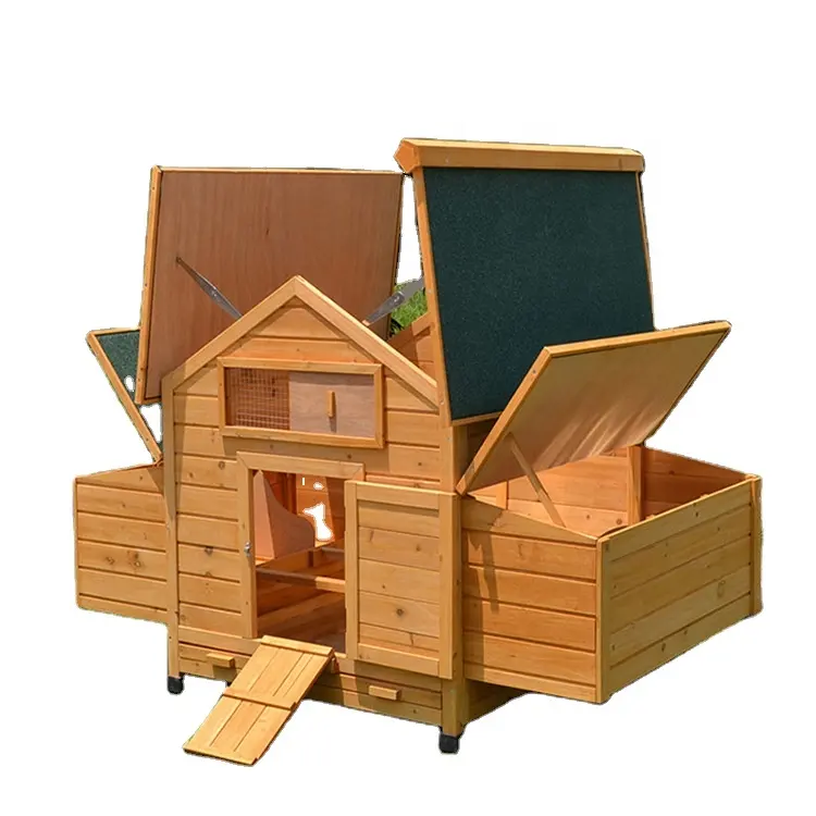 Jaalexa gaiolas de madeira para animais, gaiolas de galinha, portátil, fácil de limpar, uso externo, diy